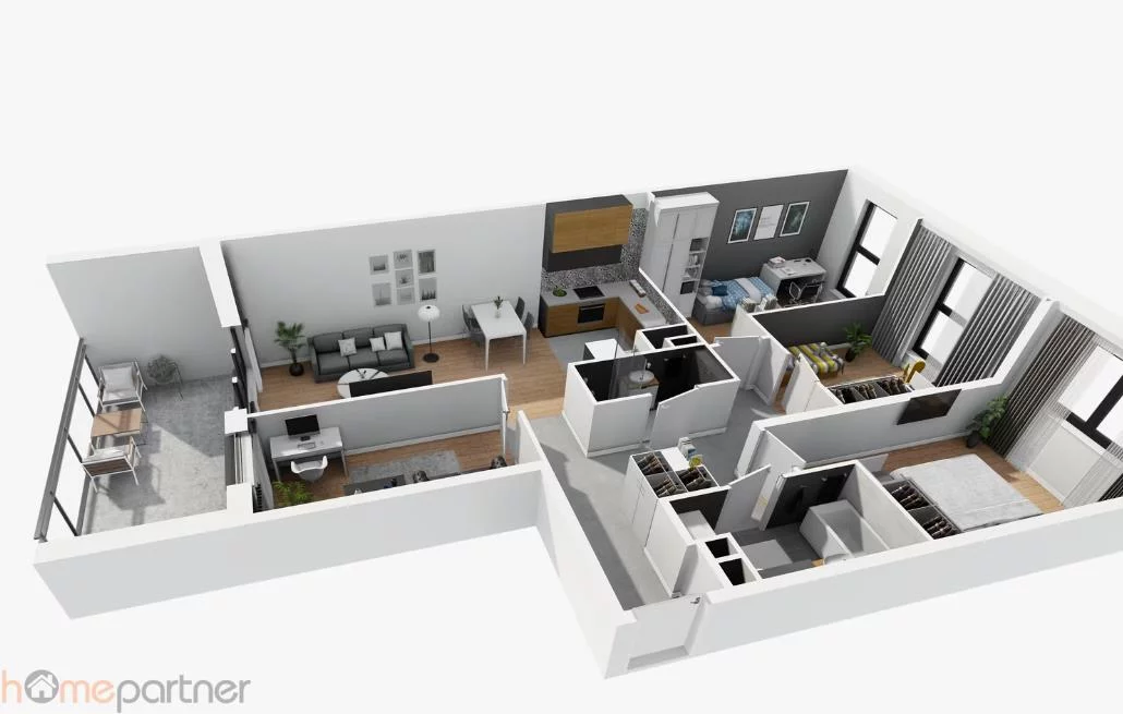 5 pokoi, mieszkanie 91,32 m², piętro 5, oferta nr , 19564, Wrocław, Krzyki-Partynice, Krzyki, al. Karkonoska