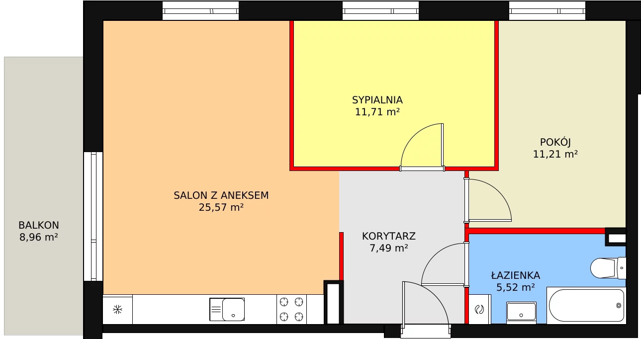 Mieszkanie 61,50 m², parter, oferta nr B.00.10, Okólna 123, Toruń, Stawki, ul. Okólna 123