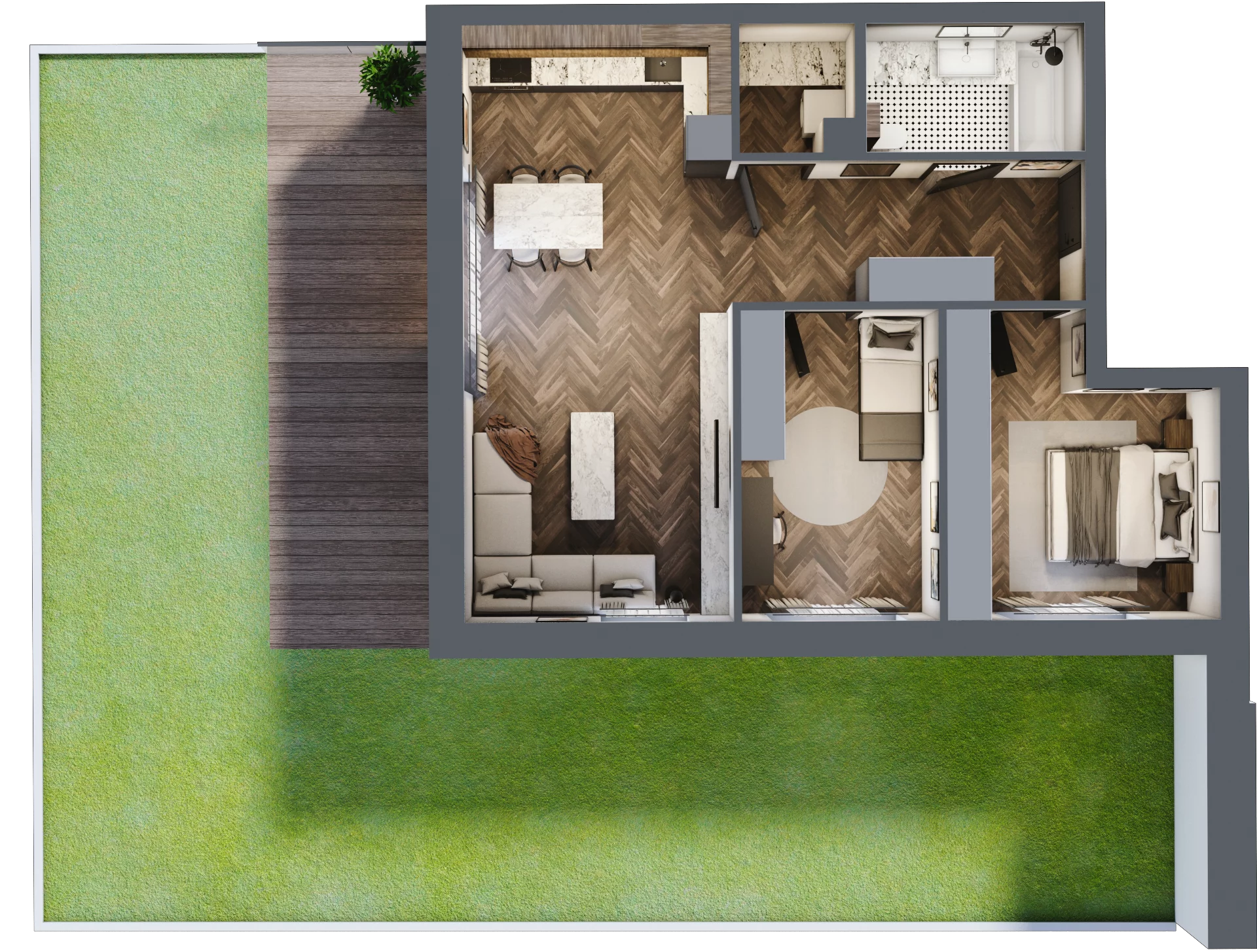 3 pokoje, mieszkanie 67,60 m², parter, oferta nr A-00-04, Nobilis, Toruń, Na Skarpie, ul. Przy Skarpie 10D