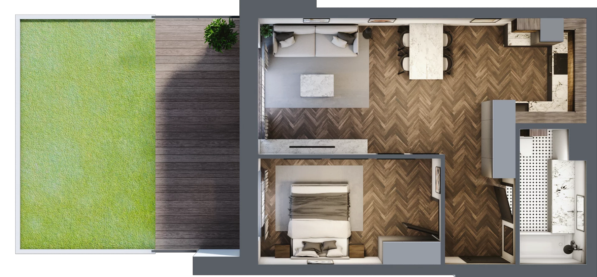 2 pokoje, mieszkanie 51,49 m², parter, oferta nr A-00-01, Nobilis, Toruń, Na Skarpie, ul. Przy Skarpie 10D
