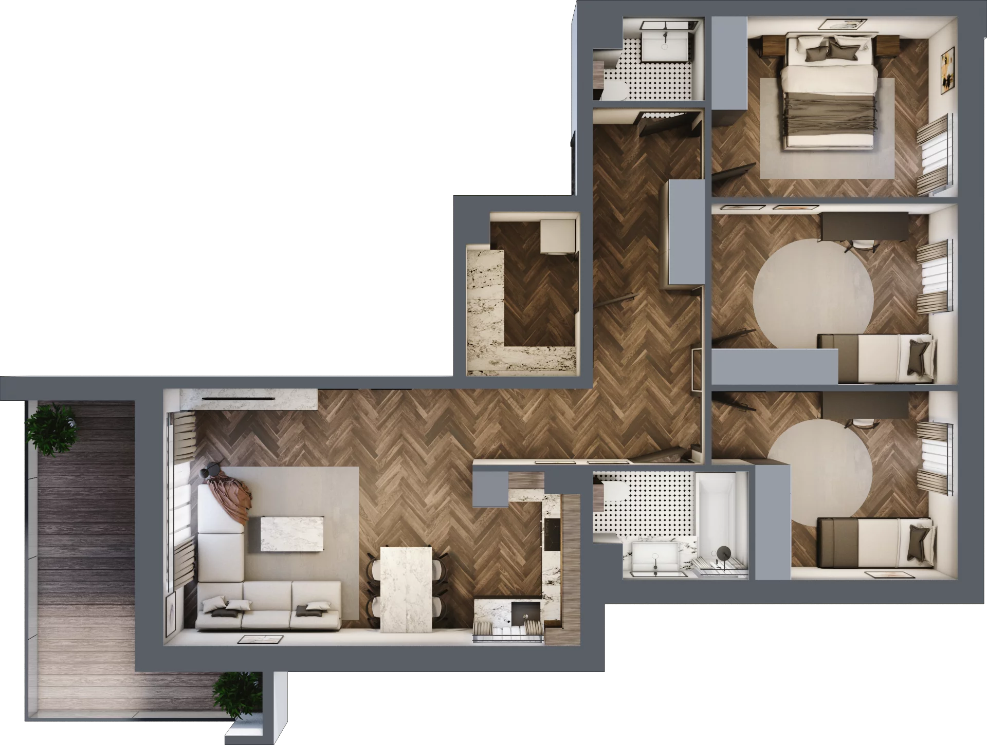 4 pokoje, mieszkanie 89,00 m², piętro 1, oferta nr C-01-06, Nobilis, Toruń, Na Skarpie, ul. Przy Skarpie 10D