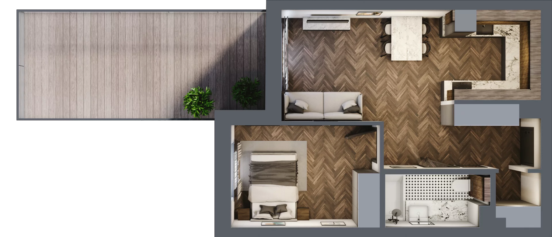 2 pokoje, mieszkanie 44,99 m², parter, oferta nr 1, Sobieskiego 29, Toruń, Jakubskie Przedmieście, ul. Sobieskiego 29