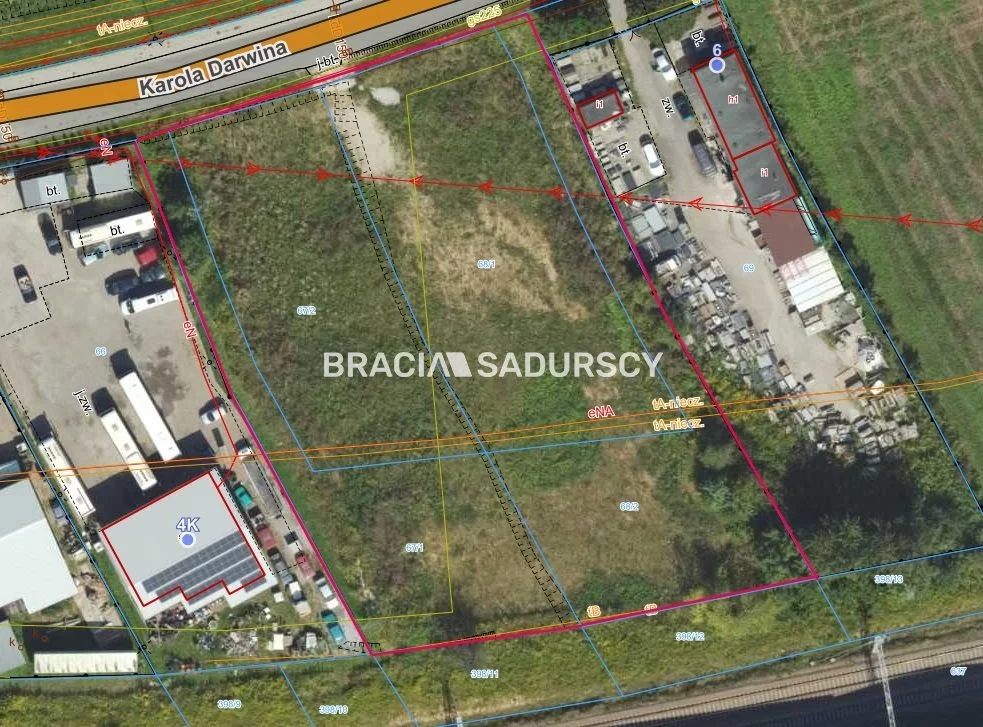 Działka 4 431,00 m², oferta nr , BS5-GS-301415-48, Kraków, Wzgórza Krzesławickie, Lubocza, Darwina