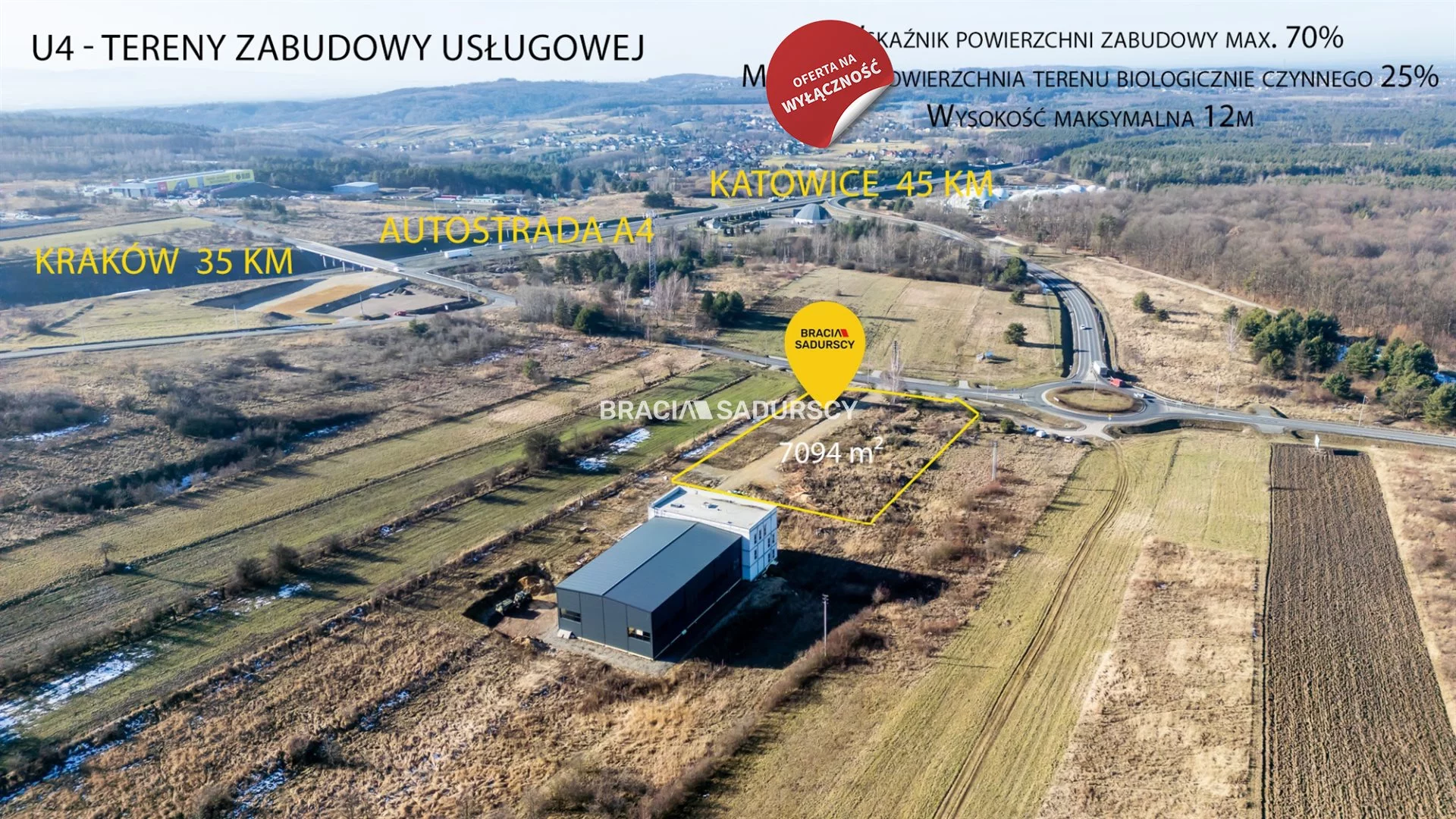 Działka 7 094,00 m², oferta nr , BS3-GS-306502-1, Krzeszowice