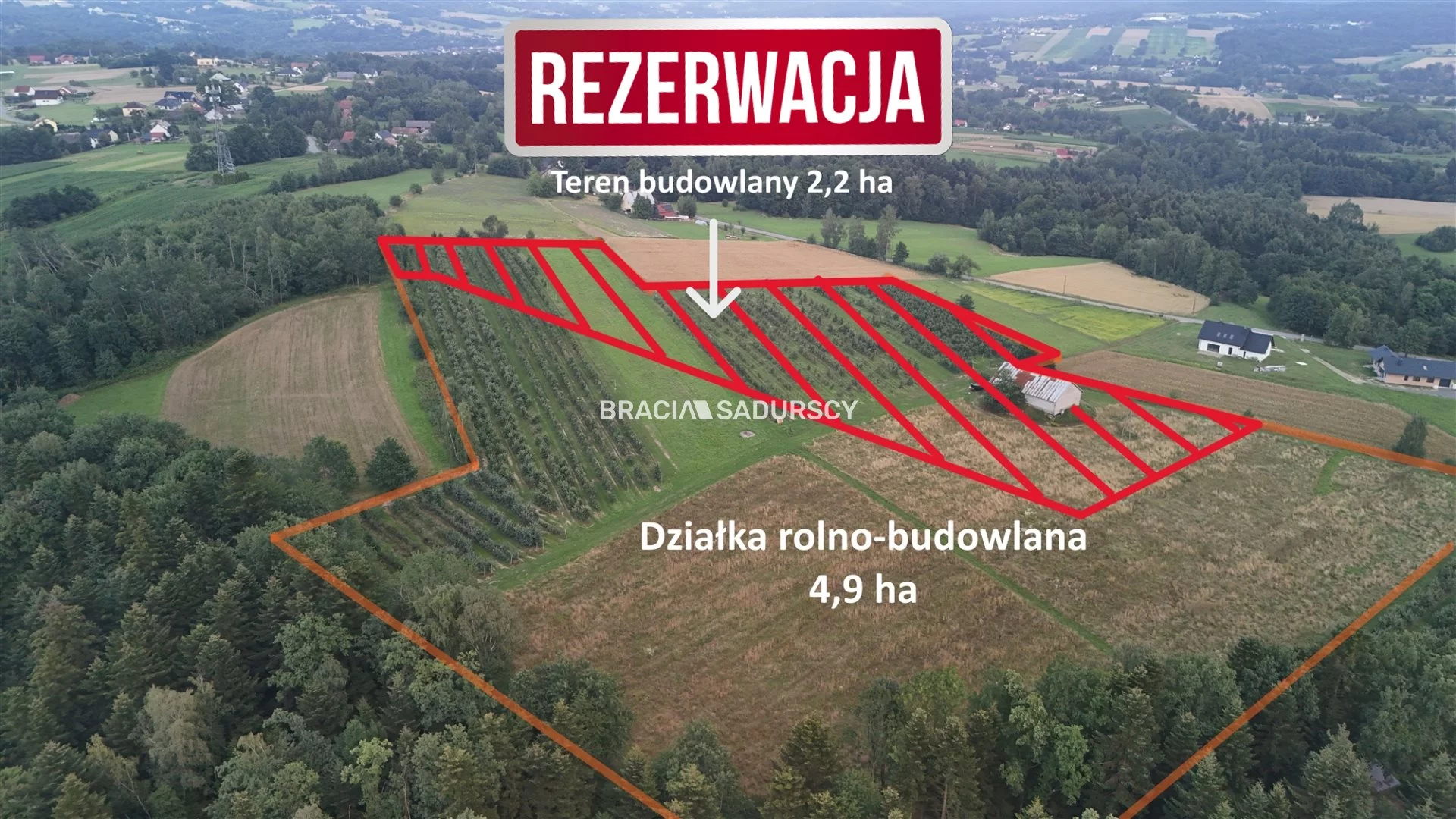 Działka 49 000,00 m², Łapanów, Sprzedaż