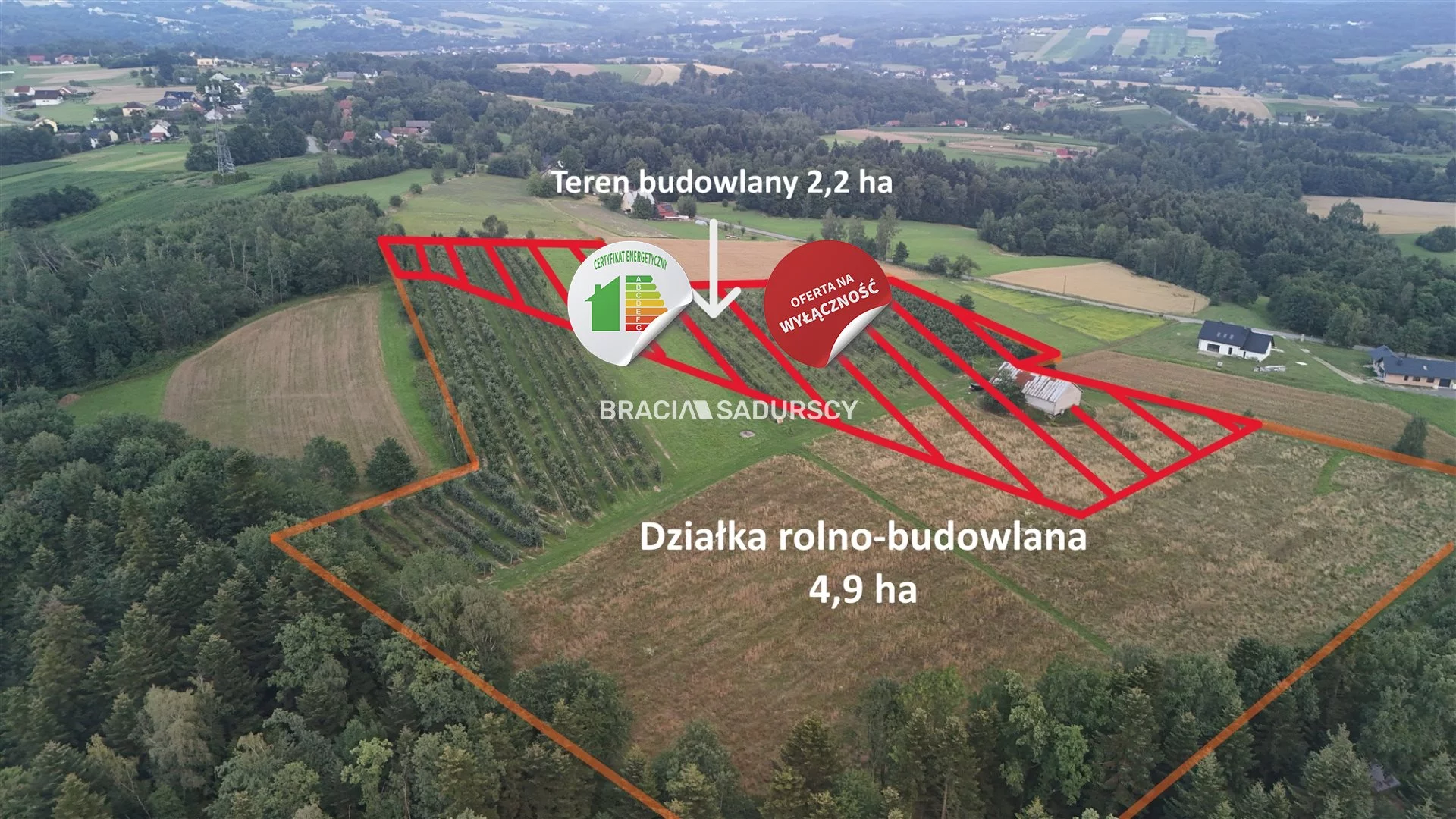 Działka 49 000,00 m², Łapanów, Sprzedaż