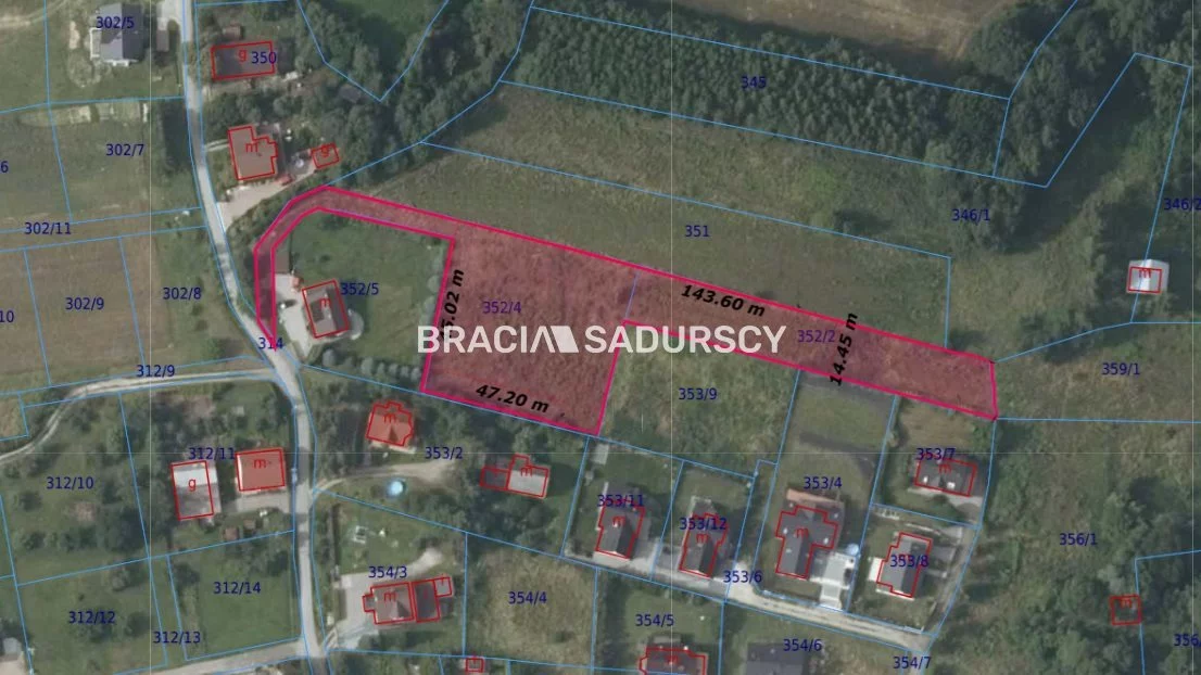 Działka 3 958,00 m², oferta nr , BS5-GS-310913, Mogilany, Leśna