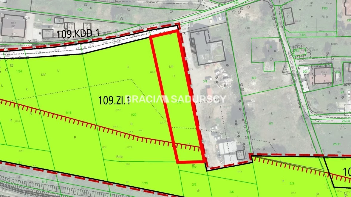 Działka 1 155,00 m², oferta nr , BS5-GS-294535-78, Kraków, Łagiewniki-Borek Fałęcki, Łagiewniki, Łężce