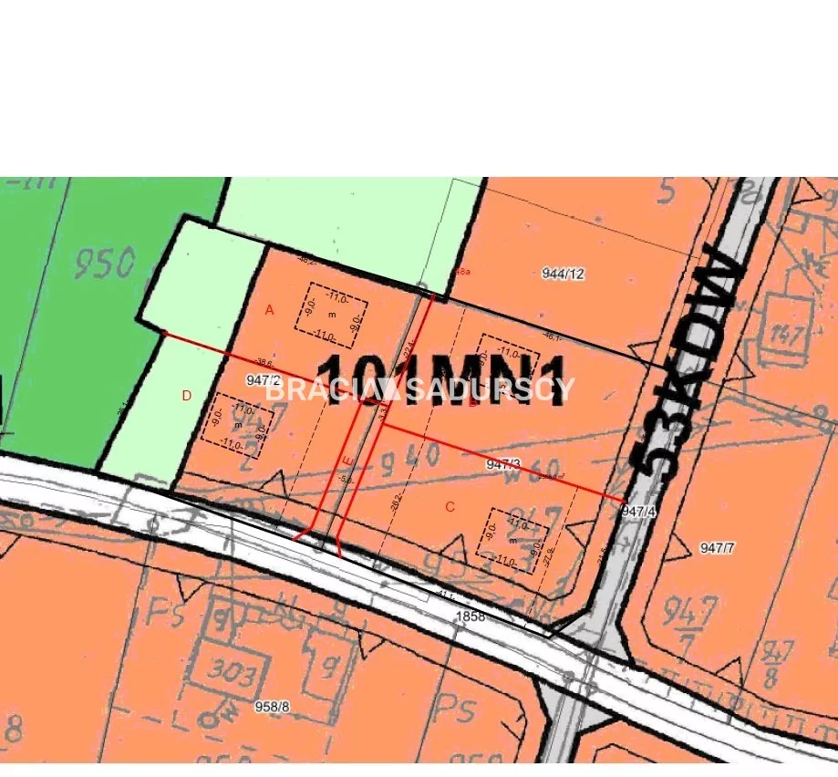 Działka 1 100,00 m², oferta nr , BS5-GS-309431-22, Myślenice