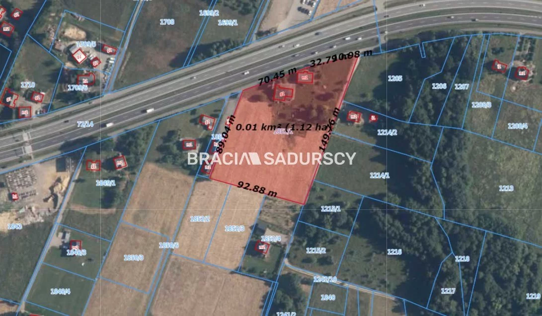 Działka 11 195,00 m², oferta nr , BS5-GS-302344-28, Myślenice