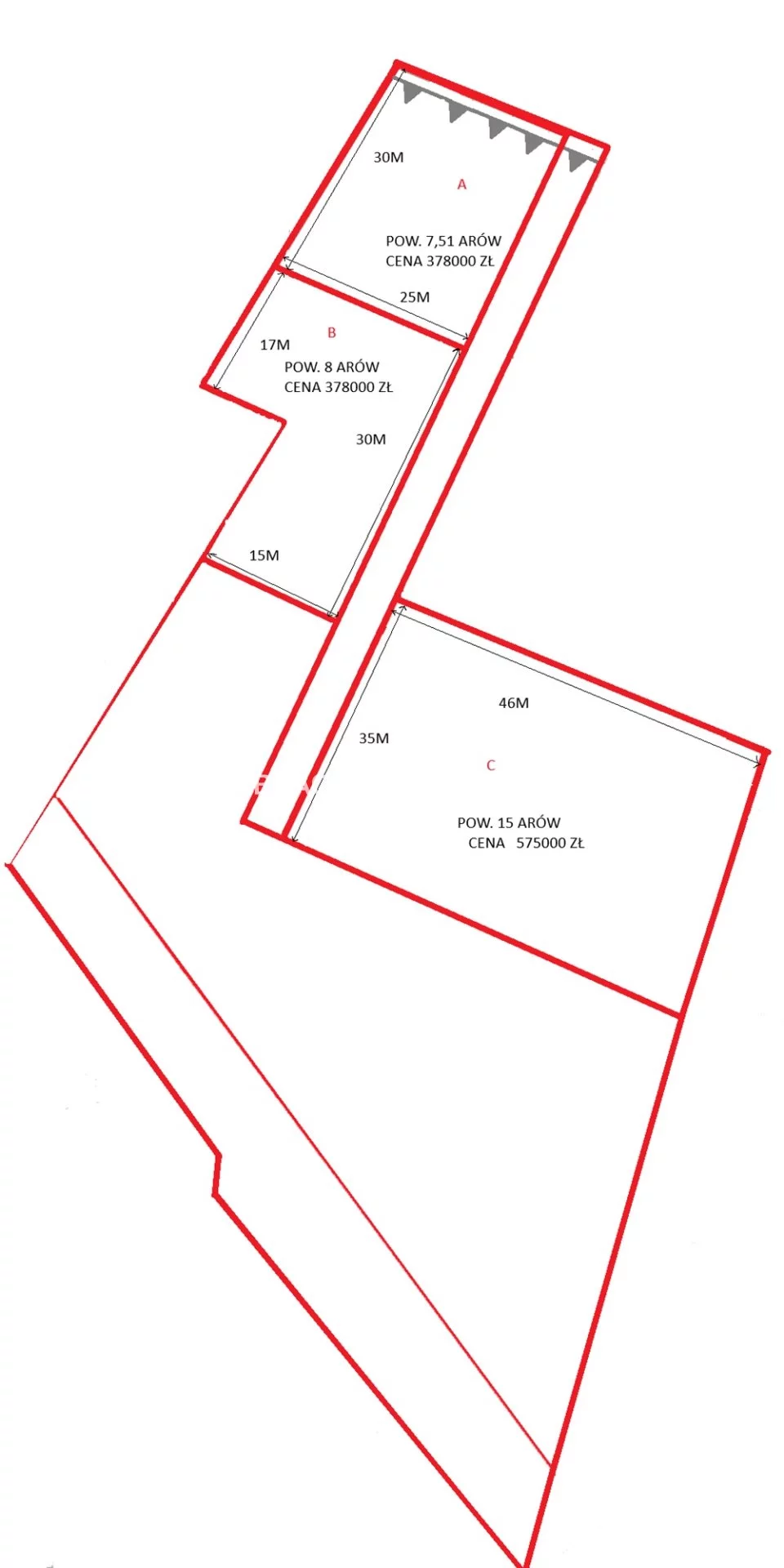 Działka 800,00 m², oferta nr , BS5-GS-302309-41, Zabierzów, Półkole