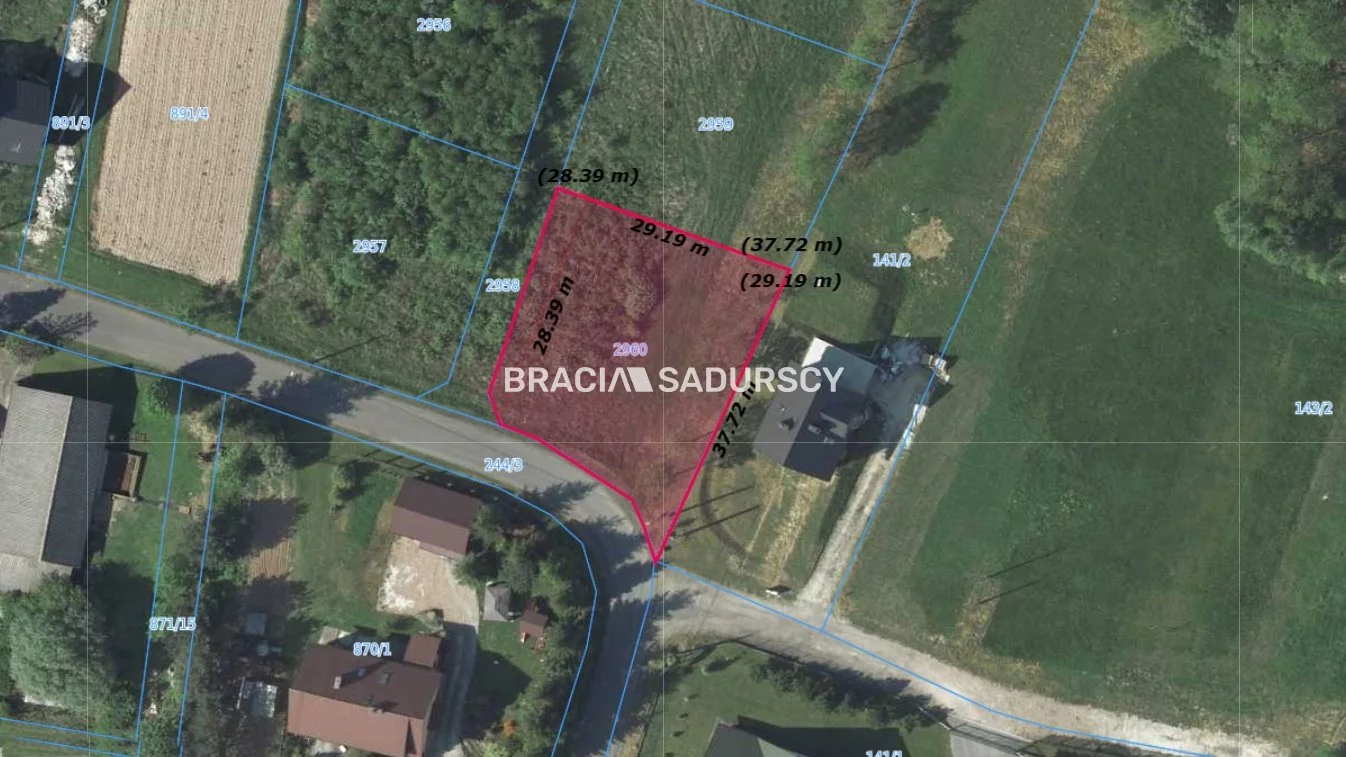 Działka 826,00 m², oferta nr , BS5-GS-310993-3, Siepraw