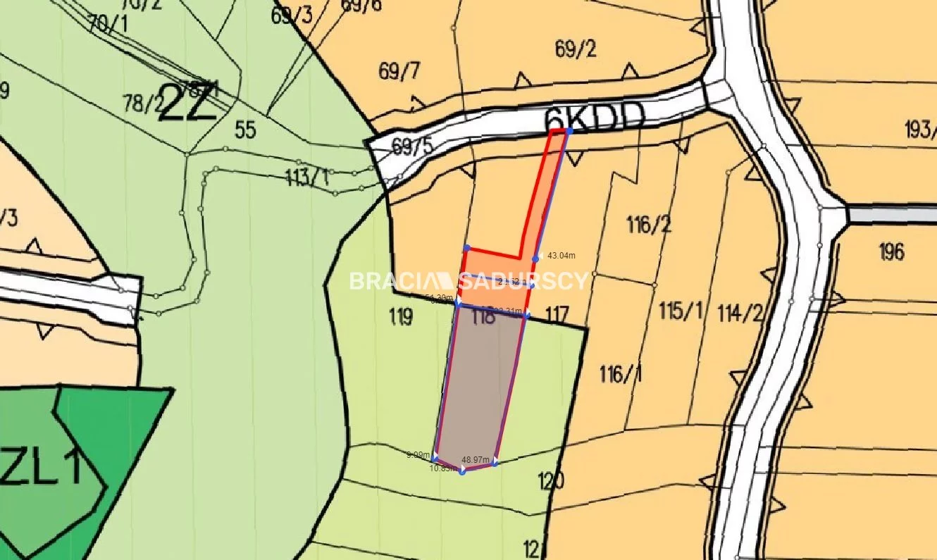 Działka 1 671,00 m², oferta nr , BS5-GS-306425-101, Zabierzów