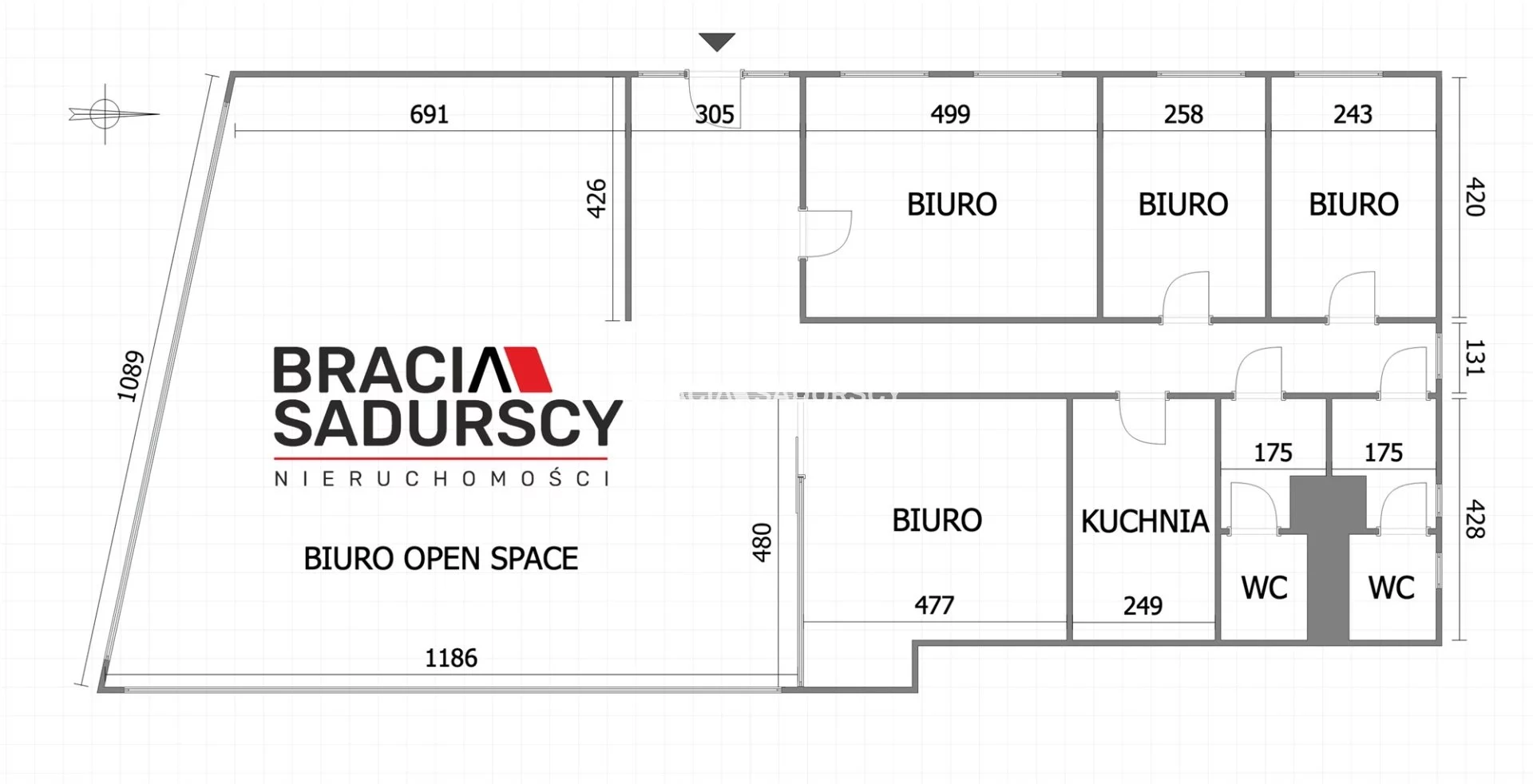 Biuro do wynajęcia, 420,00 m², oferta nr BS2-LW-291752-45