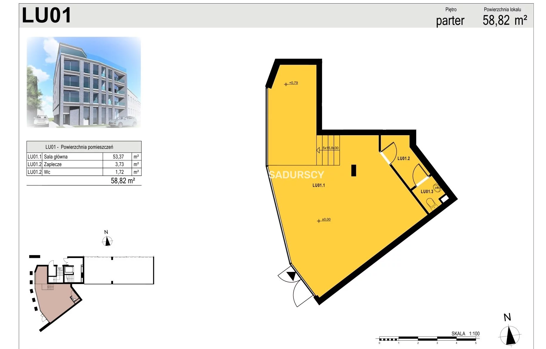 Lokal użytkowy 58,82 m², oferta nr , BS2-LS-299797, Kraków, Dębniki, Rolna