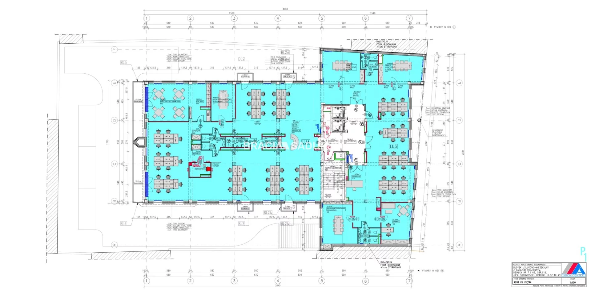 Biuro 1 467,85 m², oferta nr , BS3-LW-301153-50, Kraków, Stare Miasto, Stare Miasto, Szlak