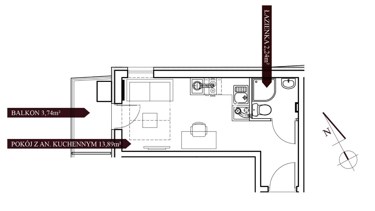 1 pokój, mieszkanie 16,13 m², piętro 3, oferta nr , BS2-MS-296105-95, Kraków, Prądnik Czerwony, al. 29 Listopada