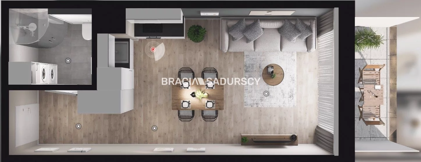 1 pokój, mieszkanie 28,78 m², piętro 1, oferta nr , BS2-MS-311704-7, Kraków, Dębniki, Babińskiego