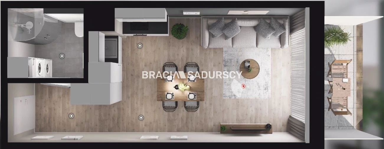 1 pokój, mieszkanie 28,78 m², piętro 2, oferta nr , BS2-MS-311706-7, Kraków, Dębniki, Babińskiego