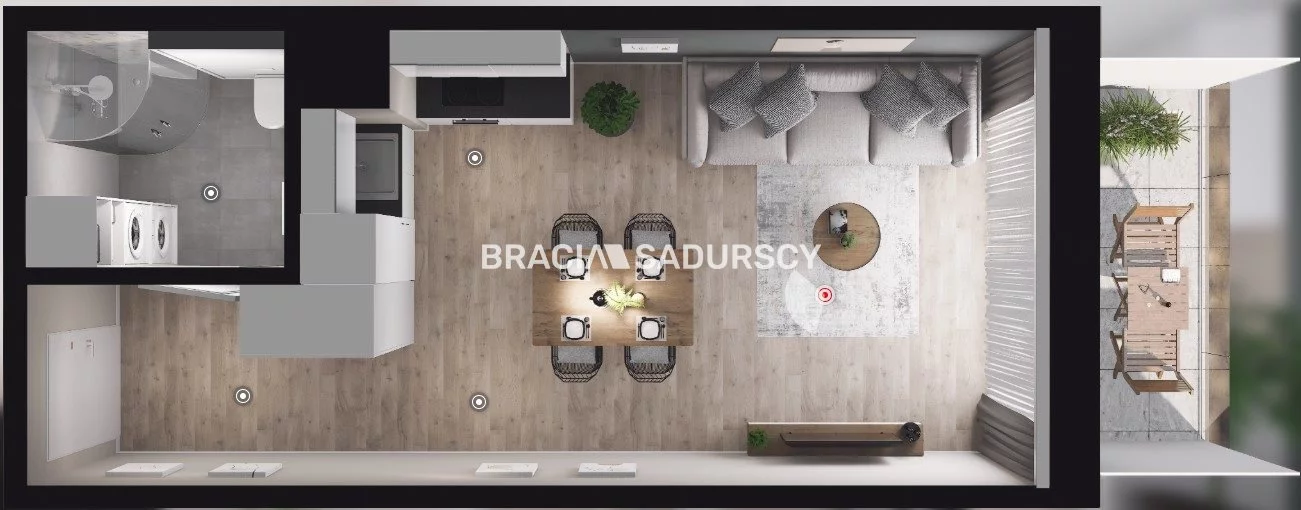 1 pokój, mieszkanie 28,78 m², piętro 3, oferta nr , BS2-MS-311709-7, Kraków, Dębniki, Babińskiego
