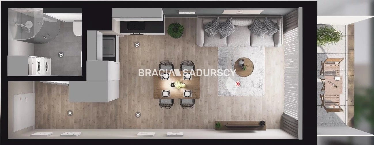 1 pokój, mieszkanie 28,78 m², piętro 5, oferta nr , BS2-MS-311713-7, Kraków, Dębniki, Babińskiego