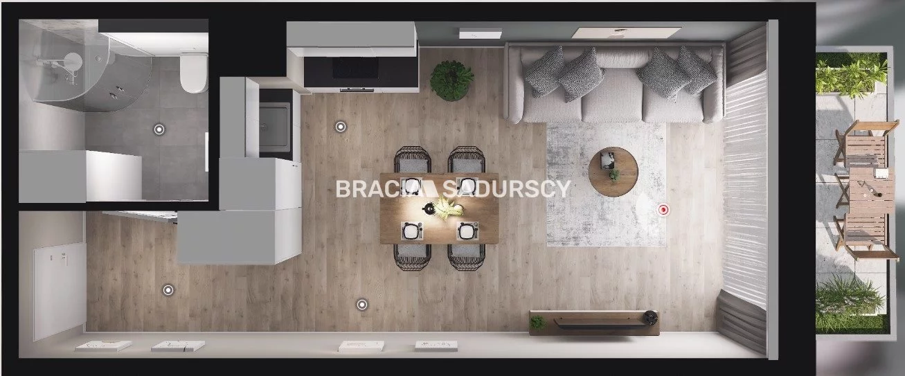 1 pokój, mieszkanie 28,78 m², parter, oferta nr , BS2-MS-311736-7, Kraków, Dębniki, Babińskiego