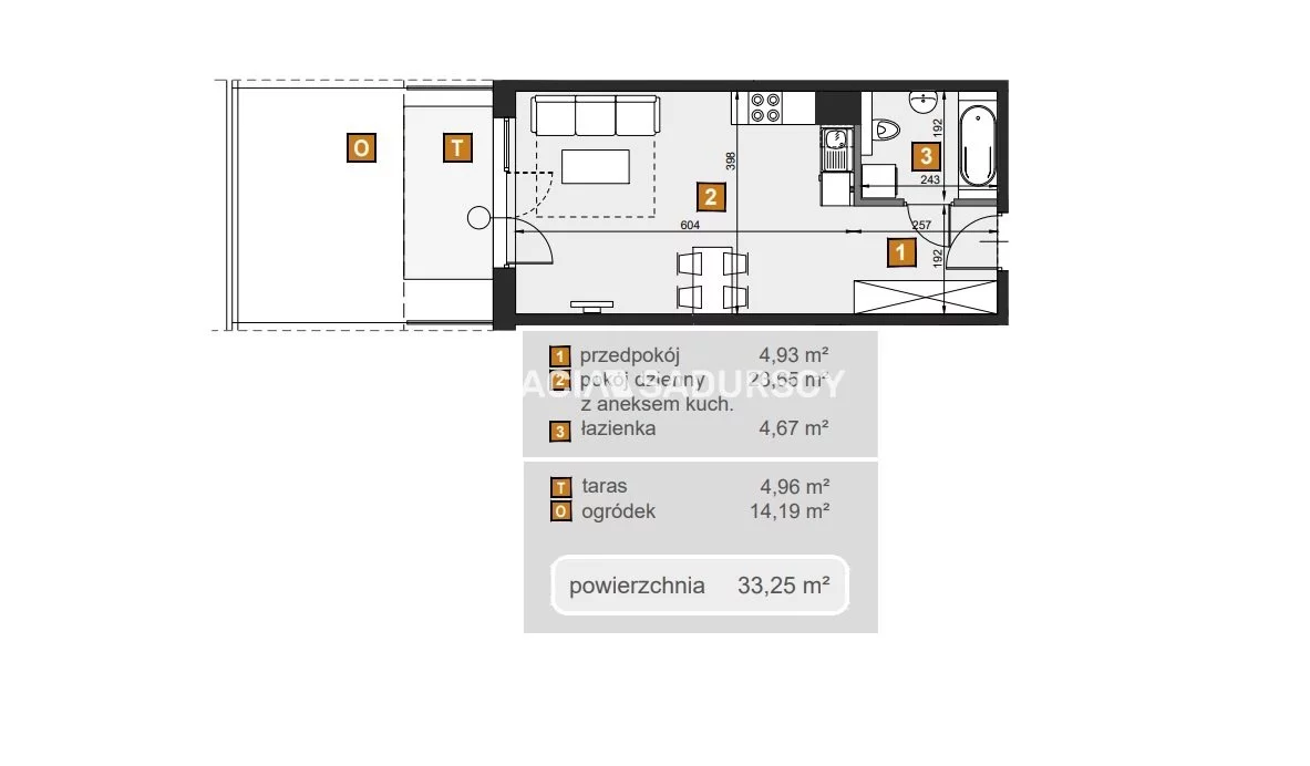 1 pokój, mieszkanie 33,25 m², parter, oferta nr , BS2-MS-307641-8, Kraków, Dębniki, Babińskiego