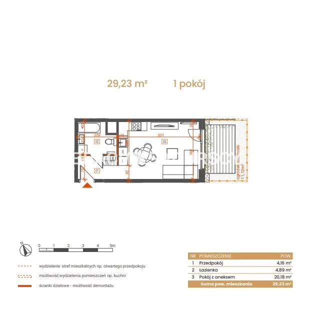 1 pokój, mieszkanie 29,23 m², parter, oferta nr , BS2-MS-308147-5, Katowice, Ceglana