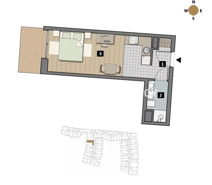 1 pokój, mieszkanie 39,00 m², piętro 2, oferta nr , BS2-MS-311894-1, Kraków, Krowodrza, Łobzów, Czyżewskiego