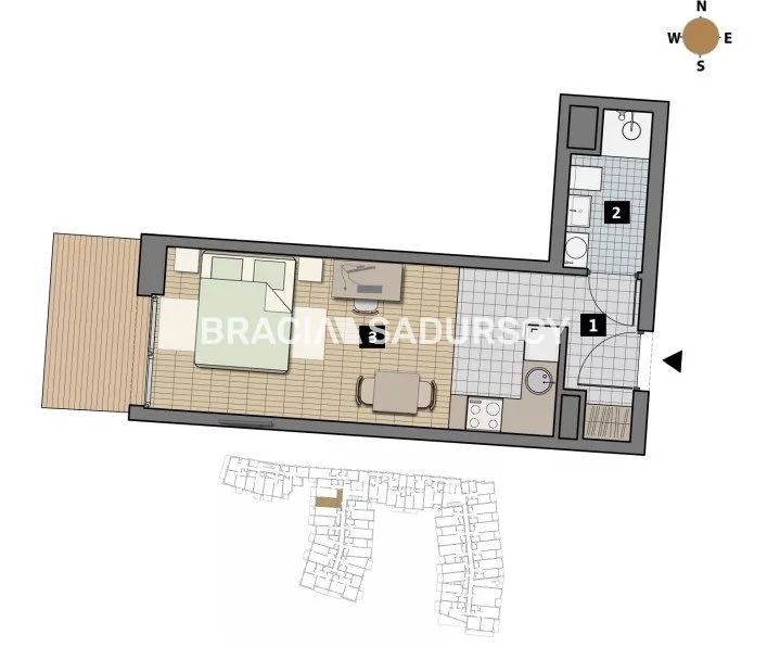 1 pokój, mieszkanie 39,00 m², piętro 2, oferta nr , BS2-MS-311903-1, Kraków, Krowodrza, Łobzów, Czyżewskiego