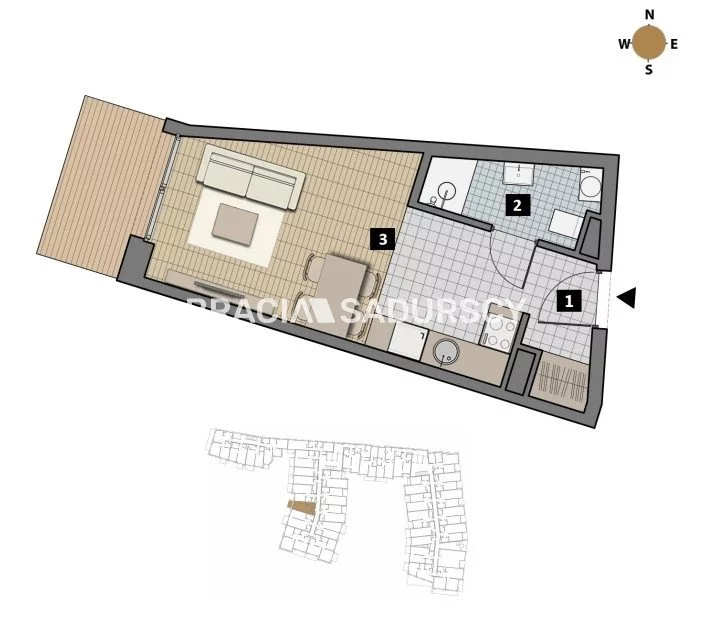 1 pokój, mieszkanie 39,00 m², piętro 2, oferta nr , BS2-MS-311907-1, Kraków, Krowodrza, Łobzów, Czyżewskiego