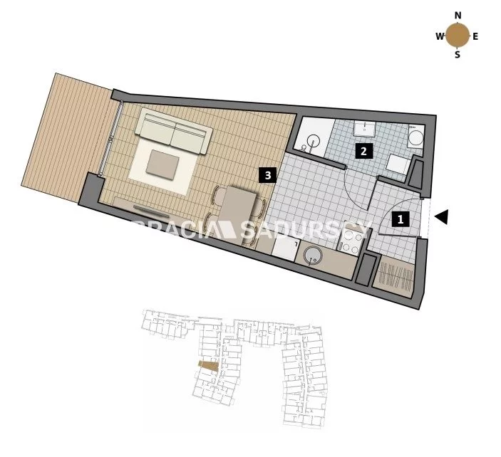 1 pokój, mieszkanie 39,00 m², parter, oferta nr , BS2-MS-311910-1, Kraków, Krowodrza, Łobzów, Czyżewskiego