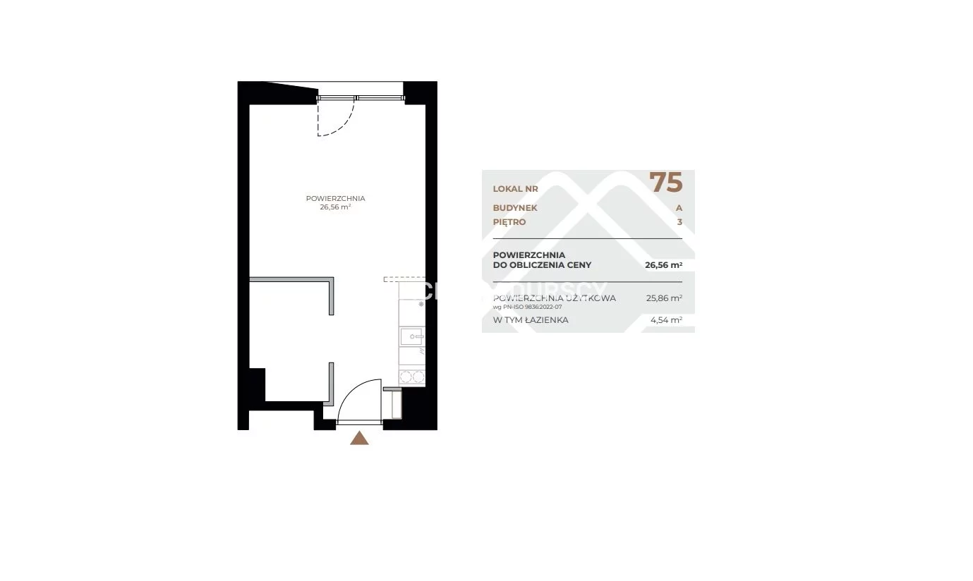 1 pokój, mieszkanie 26,56 m², piętro 3, oferta nr , BS2-MS-311576, Kraków, Grzegórzki, Fabryczna