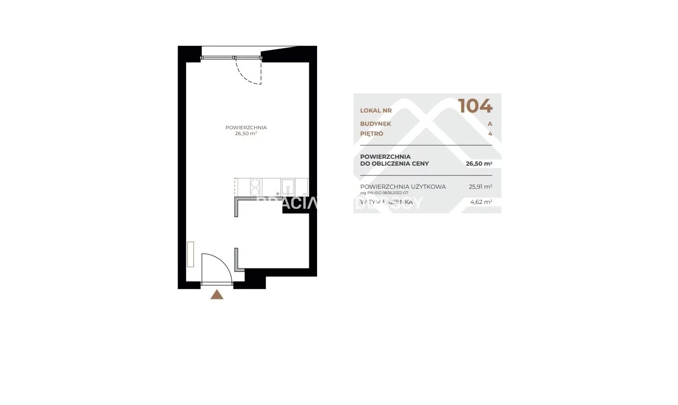 1 pokój, mieszkanie 26,50 m², piętro 4, oferta nr , BS2-MS-311595, Kraków, Grzegórzki, Fabryczna