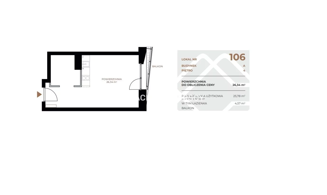 1 pokój, mieszkanie 26,34 m², piętro 4, oferta nr , BS2-MS-311597, Kraków, Grzegórzki, Fabryczna