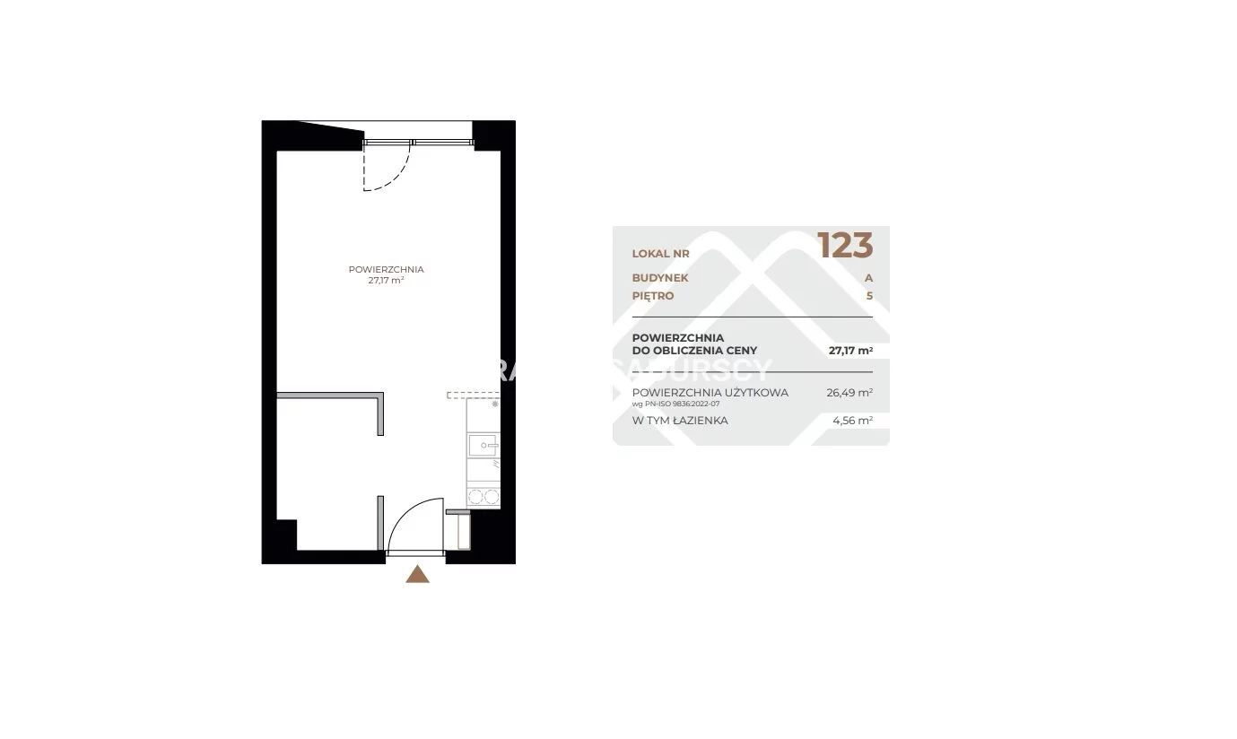 1 pokój, mieszkanie 27,17 m², piętro 5, oferta nr , BS2-MS-311605, Kraków, Grzegórzki, Fabryczna