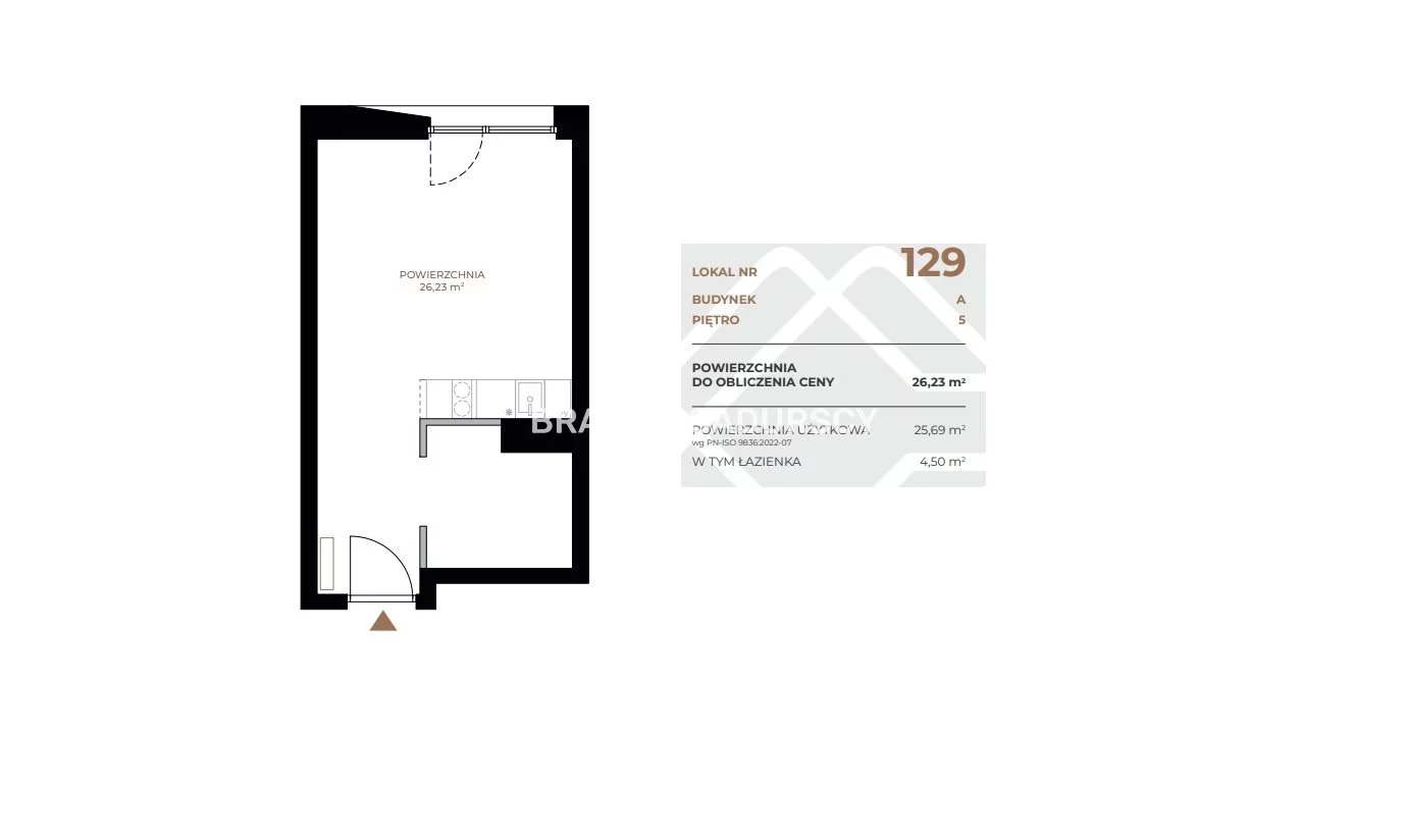 1 pokój, mieszkanie 26,23 m², piętro 5, oferta nr , BS2-MS-311606, Kraków, Grzegórzki, Fabryczna