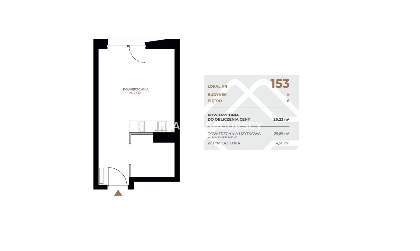 1 pokój, mieszkanie 26,23 m², piętro 6, oferta nr , BS2-MS-311623, Kraków, Grzegórzki, Fabryczna