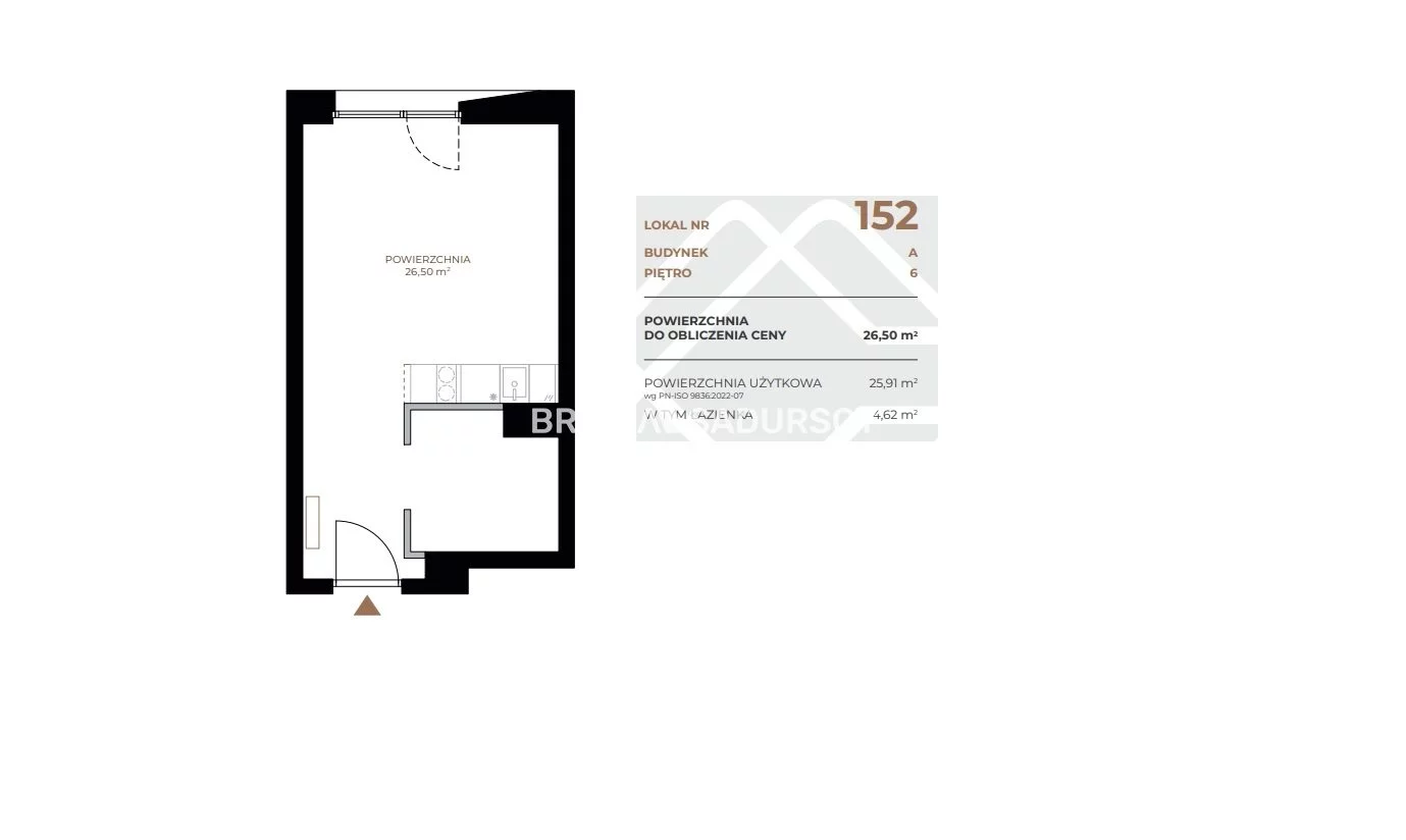 1 pokój, mieszkanie 26,50 m², piętro 6, oferta nr , BS2-MS-311622, Kraków, Grzegórzki, Fabryczna