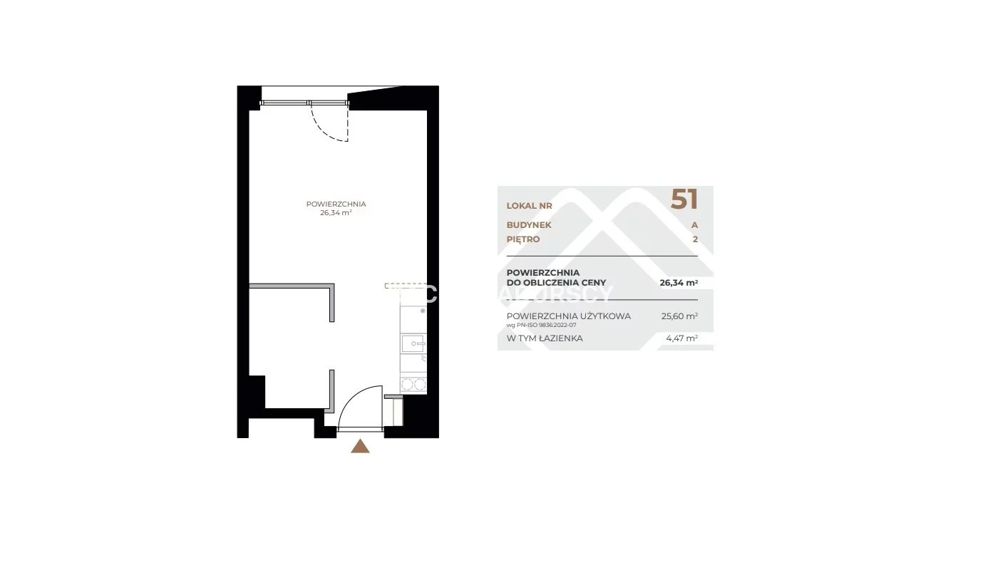 1 pokój, mieszkanie 26,34 m², piętro 2, oferta nr , BS2-MS-311549-1, Kraków, Grzegórzki, Fabryczna