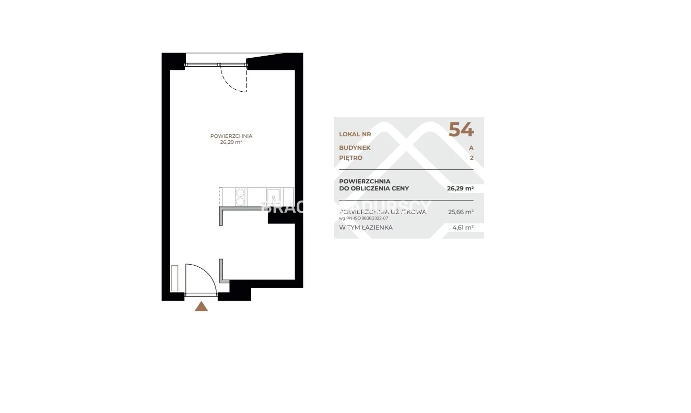 1 pokój, mieszkanie 26,29 m², piętro 2, oferta nr , BS2-MS-311552-1, Kraków, Grzegórzki, Fabryczna