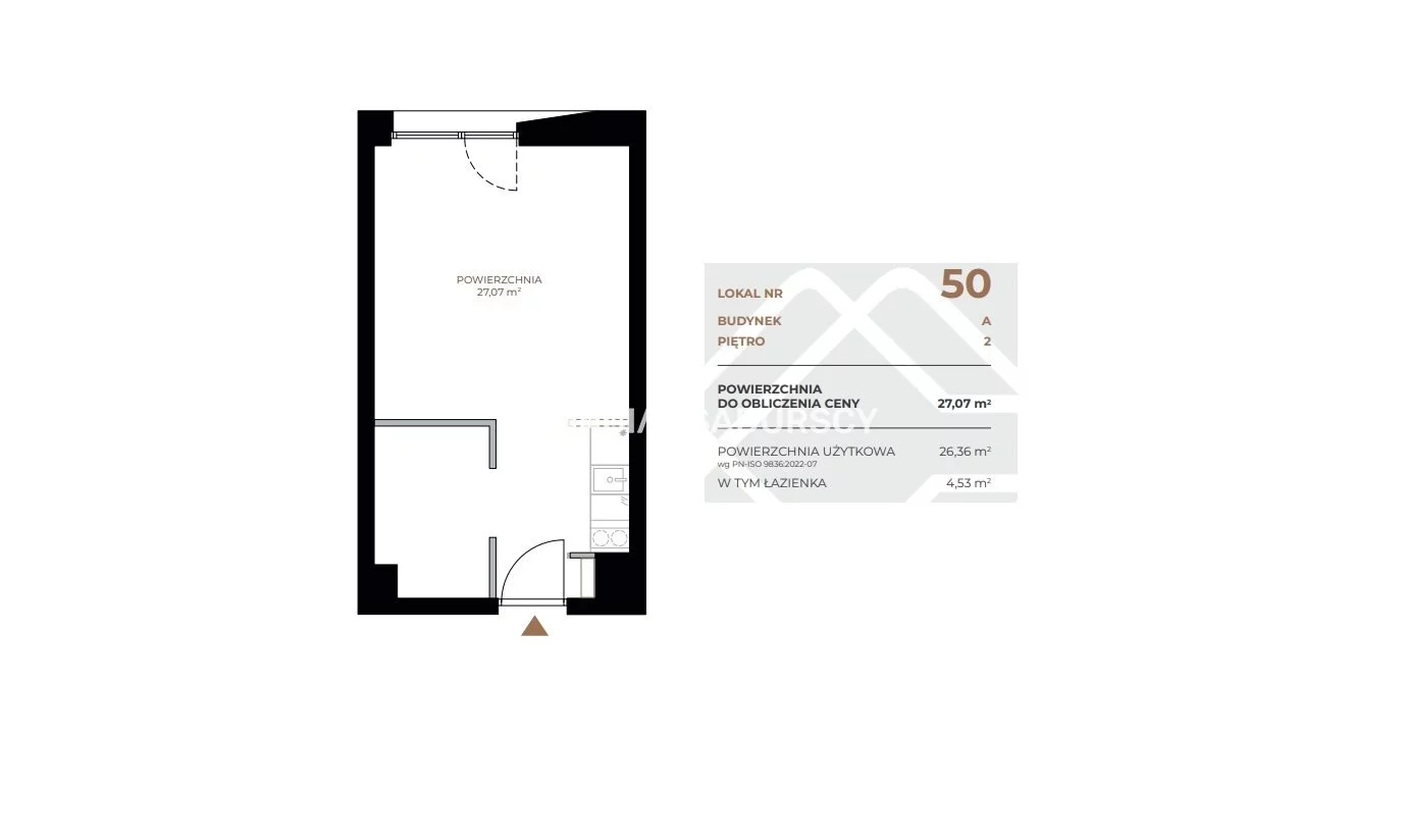 1 pokój, mieszkanie 27,07 m², piętro 2, oferta nr , BS2-MS-311548-1, Kraków, Grzegórzki, Fabryczna