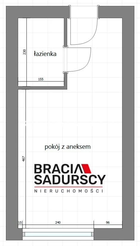 1 pokój, apartament 23,65 m², piętro 1, oferta nr , BS5-MS-307843-18, Kraków, Dębniki, Kobierzyńska