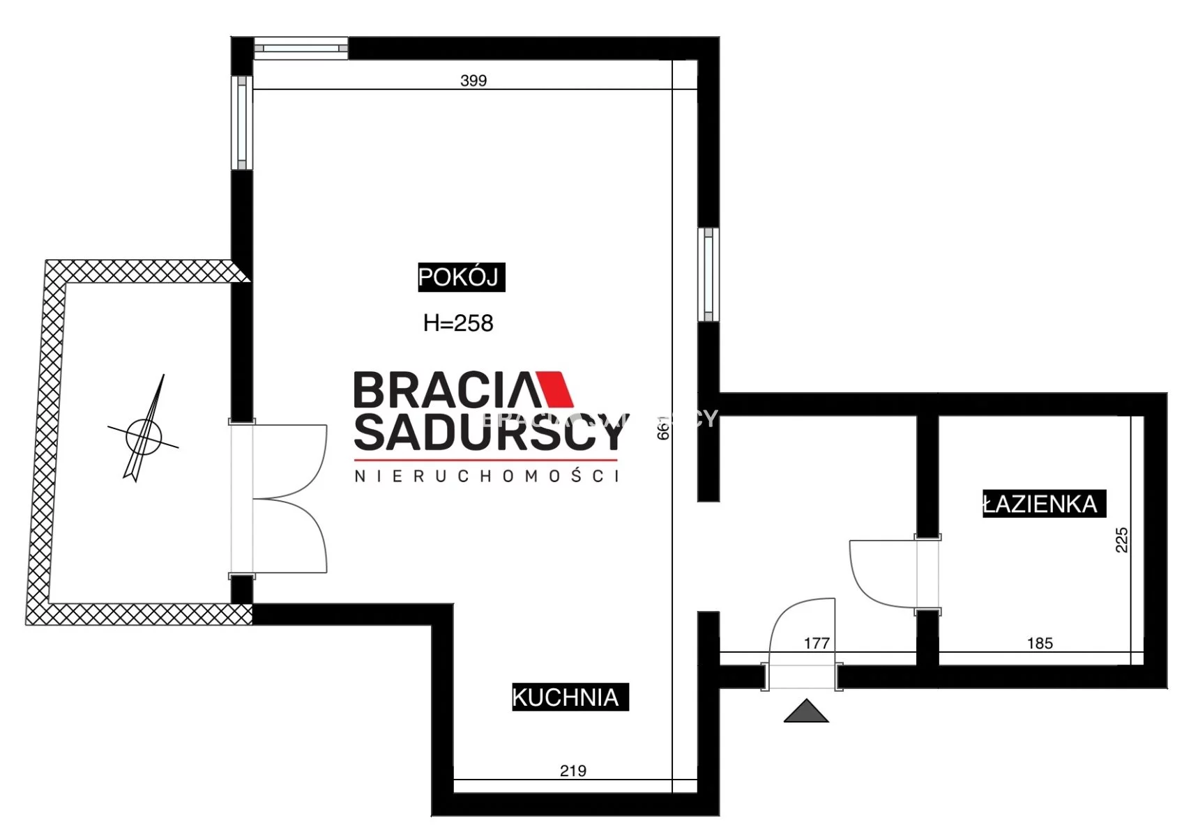 1 pokój, mieszkanie 30,75 m², piętro 1, oferta nr , BS3-MS-311610-1, Niepołomice, Lawendowa