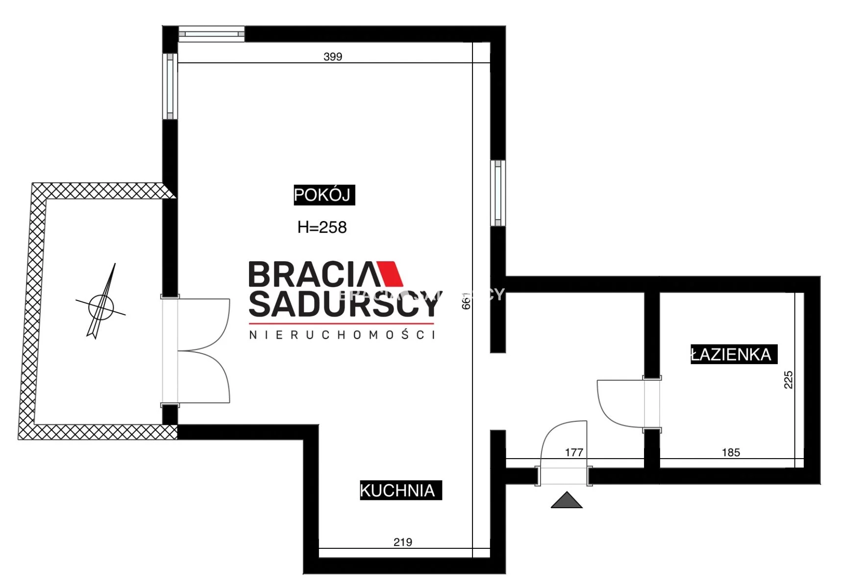 1 pokój, mieszkanie 30,75 m², piętro 1, oferta nr , BS3-MS-311610-2, Niepołomice, Lawendowa