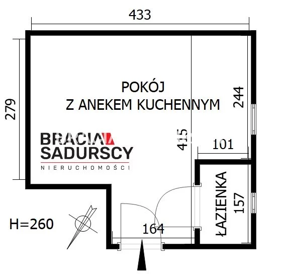 1 pokój, apartament 16,60 m², parter, oferta nr , BS3-MS-309294-2, Kraków, Grzegórzki, Dąbie, Mogilska