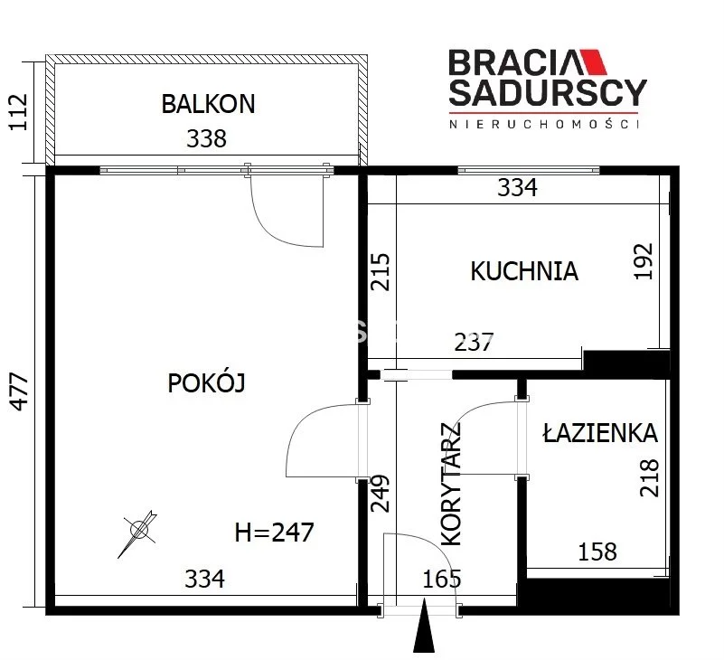 Mieszkanie jednopokojowe 31,00 m², Kraków, Bieńczyce, Niepodległości, Sprzedaż