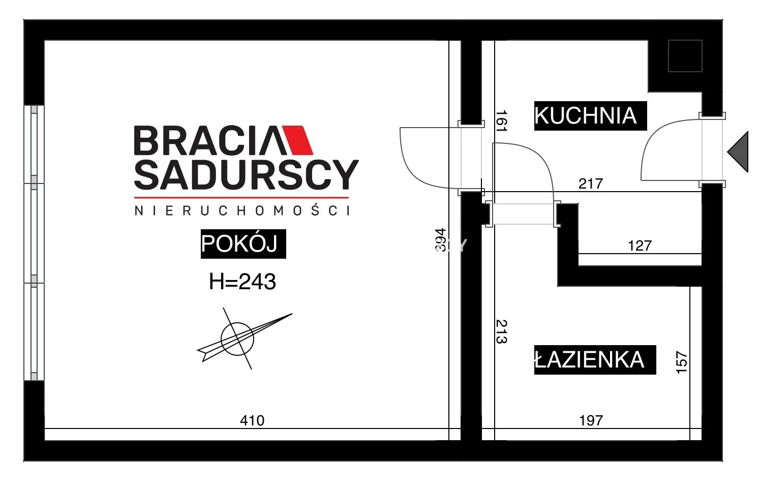 1 pokój, mieszkanie 24,30 m², piętro 2, oferta nr , BS3-MS-311246-1, Kraków, Mistrzejowice, Nowa Huta, Os. Słoneczne