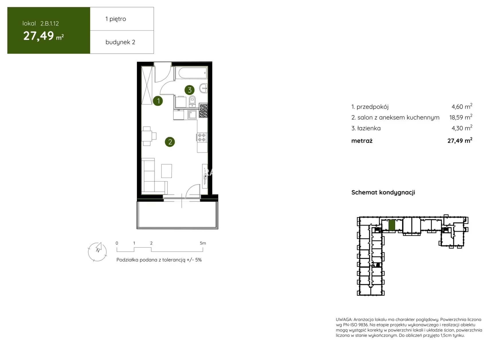 1 pokój, mieszkanie 27,49 m², piętro 1, oferta nr , BS2-MS-304352-16, Kraków, Prądnik Biały, Pękowicka
