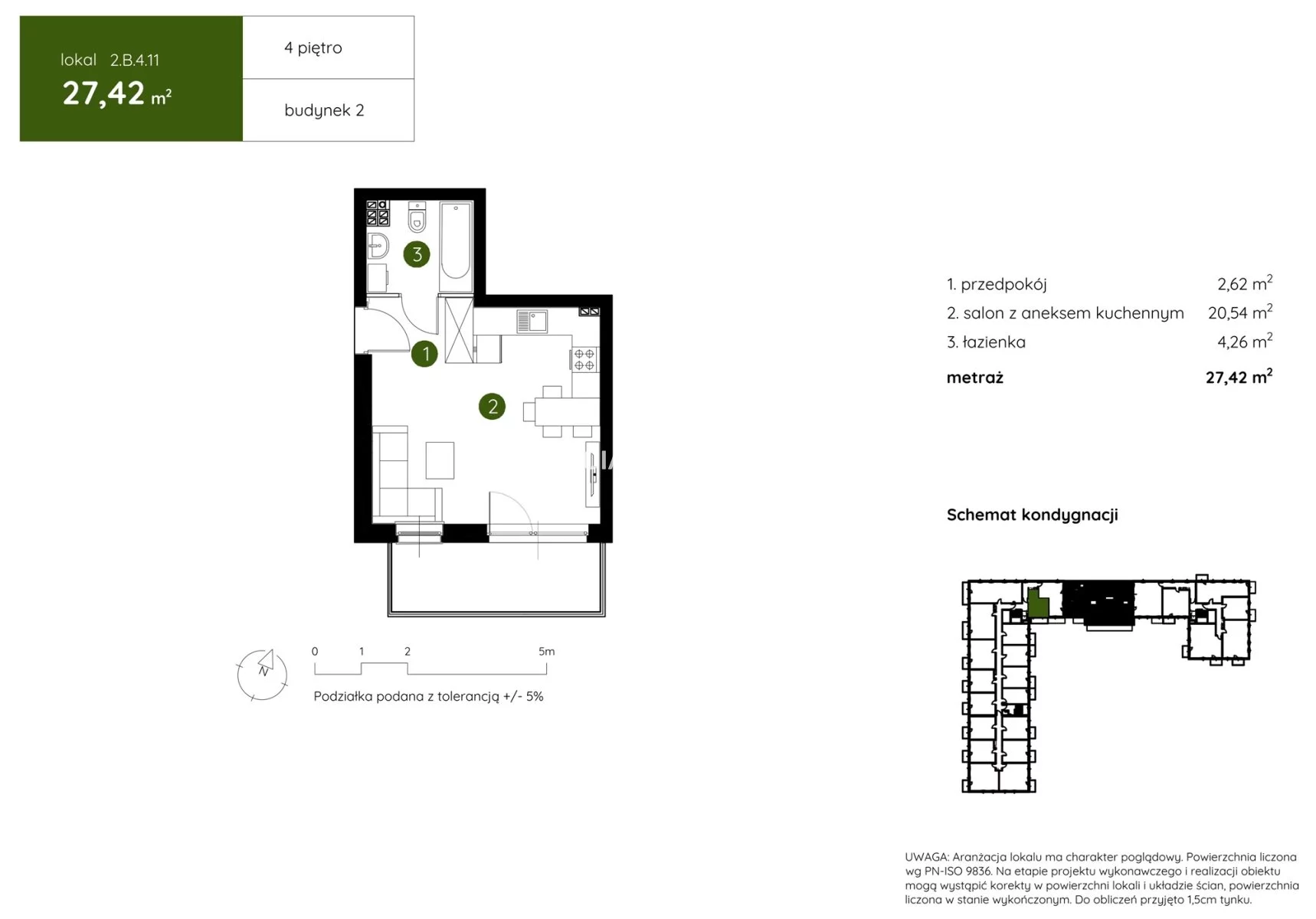 1 pokój, mieszkanie 27,42 m², piętro 4, oferta nr , BS2-MS-304454-16, Kraków, Prądnik Biały, Pękowicka